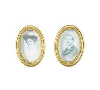 Doll House Miniature Frame Medieval European Style Exquisite Oval Picture Photo Wall Decoration Accessories for 112 Scale Dollhouse Plastic White 38x27x06cm 2PcsSet