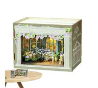 Doll House Model - Miniature Room Building Kit With Realistic Furniture Accessories And LED Lights, Creative Craft Toy For Children And Adults To Together, Encourages Patience And Fine Mo