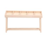 Doll House Shelf Display Rack, 1:12 Miniature Wooden Stand Shelf for Dollhouse DIY Decoration, Fruit and Vegetable Display Rack with Shelves and Brackets for 1/12 Scale (Fruit and vegetable rack-1)