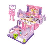 Doll Houses Small Playhouse with Light and Music | Realistic Toy Castle for Boys Home Classroom School Bedroom Study Playroom Kindergarten Preschool Birthday Holiday