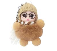 Doll Keychains - Little Girl Keychain For Backpacks, Lovely Big Eyes Keychain Accessories, Imitation Rabbit Hair Cute Girly Style Doll, Decorative Student School Bag Big Eyes Figure Ornament