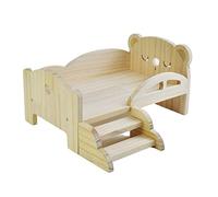 Doll Miniature Bed with Stairs Fashion Doll Play for 1:6 Doll Accessories Bear, sleeping bear, 34x31.5x17.7cm