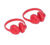 Doll Miniature Headset Model Lifelike Decor for Dollhouse Scene 1/12 Scale Mini Headphone Toy with Simulation Design (Red)