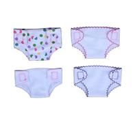 Doll Nappies for Dolls Doll Floral Printing Underwear for 14-16 Inch Dolls 4PCSGirl Baby Clothes Underwear