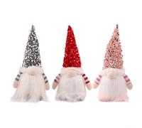 Doll OrnFor ament Set for Bringing Delight to Your ChristmFor as Tree For and SeFor asonFor al Decor (Red)