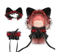 Doll Outfit for SKULLPANDA L'impressionnisme Series Plush Doll, Stylish Dress Clothes Compatible with POP MART SKULLPANDA, Black