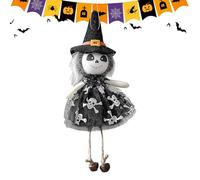 Doll Pendant, Halloween Tree Ornaments, Ghost Witch Pumpkin Cat Hangable Decorations for Outdoor Indoor Home Parties