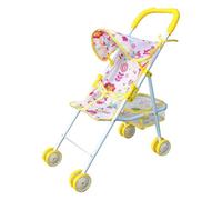 Doll Pram - Compact Foldable Dolls Pram with Under Seat Basket, Durable Children's Pram with Smooth Wheels, Front, a Play Pram Set, Birthday Holiday Gift for Little Girls