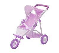 Doll Pram Jogging Pushchair Stars Olivia's Little World Purple Teamson Kids
