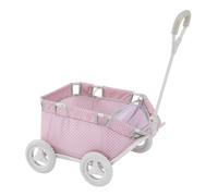 Doll Pull Along Wagon Trolley Cart Polka Dot Olivia's Little World Teamson Kids