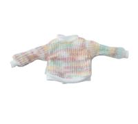 ＡＷＨＡＯ Doll Shirt Outfit Doll Sweater Doll Jacket Doll Top Cloth Knit Front Closure Soft Touch Colorful Knit Mini Wardrobe suitable for BJD Figures Styling Games Photo Props Room Display , L