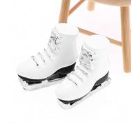 Doll Skates: Realistic White Resin Mini Shoes, Authentic Ice Slider Shoes, Toy Skating Suit Accessory, Figurine Style Collectible Parts