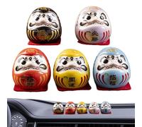 Doll Small - 5 Pack Japanese Statue Kit, Zen Figurines for Good Luck and, Traditional Japanese Decor for Home Office or Meditation Space 1.89 Inch