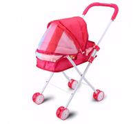 Doll Stroller Baby Doll Stroller Foldable Pram with Push Handle Detachable Washable Baby Pram for Girls, Pretend Play, Style 1