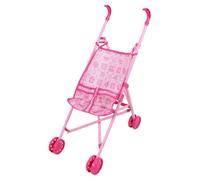 Doll Stroller Cartoon Pattern Baby Doll Stroller Foldable Pram with T-shaped Safety Belt & Push Handle Detachable Washable Baby Pram for Girls, Pretend Play, Style1 for Dolls