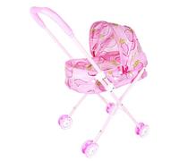 Doll Stroller - Realistic Carrycot Design, Retractable Hood, Soft Grip Handle, Detachable, Durable for Pretend Games | Pram Per Ba