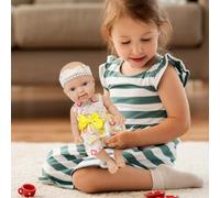 Doll Stroller Set | Play Stroller for Dolls with Feeding Accessories | 10 Inch Doll Playset with Accessories Pretend Toy Set for Kids Boys Girls 3+ Years Old