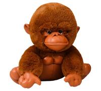 Doll Toy - 7.87in Animal Figure, Hyper Realistic Monkey, Soft Stuffed Ape Cushion, Decorative Gibbon Pillow | Cuddly Playtime Companion For Kids Boys Girls Children Adults