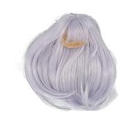 Doll Wig, Doll Wig 1/6 Spherical Jointed Doll Wig Soft Long Straight Doll Wig with Bangs High Temperature Silk Hair Replacement Wigs (Haze Blue)