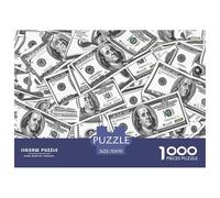 Dollar 1000 Pieces Jigsaw Puzzles For Adults And Kids Money Fun Challenging Brainteasing Colourful 100% Recycled Cardboard 70x50cm/1000pcs