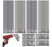 Dollar Bill Banknote - Realistic Movie Prop Fake Money Set for Educational Pretend Play and Financial Learning with Paper Currency Boys, Girls, Teens, Adults, Compact Toy Gift 5.91in