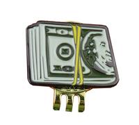 Dollar Bill Golf Ball Markers With Metal Hat Clip Bag Accessory Putting Alignment Aiming Cap Golf Hat