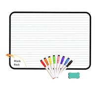 DOLLAR BOSS Double-Sided Whiteboard 30 x 42 cm, Magnetic White Board A3 Small Whiteboard Dry Erase White Board Mini Whiteboard, Portable White Board for Office School with Eraser Black