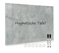 DOLLAR BOSS Magnetic Whiteboard, 50 x 70 cm, Marble Print, Wall Mount