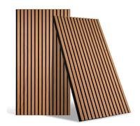 DOLLAR BOSS Wood Panels for Walls, Acoustic Wall Panels 120x60cm 2 Pack, Sound Proofing Wooden Panels, Decorative 3D Wall Panels, Slat Wall Panelling for Office, Bedroom, Kitchen, Oak