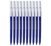 DOLLAR Color-X Felt Tip Colouring Pens, BLUE, Fine Point, Pack of 10, Ideal for Colour Write Draw Sketch Mark, Multipack for School Office Home Use