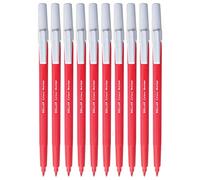 DOLLAR Color-X Felt Tip Colouring Pens, RED, Fine Point, Pack of 50, Ideal for Colour Write Draw Sketch Mark, Multipack for School Office Home Use