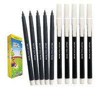 DOLLAR ColorMax Felt Tips Colouring Pens, BLACK, Pack of 10, Ideal for Draw Colour Mark Sketch Write, Perfect for School Office Home Everyday Use