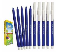 DOLLAR ColorMax Felt Tips Colouring Pens, BLUE, Pack of 10, Ideal for Draw Colour Mark Sketch Write, Perfect for School Office Home Everyday Use