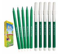 DOLLAR ColorMax Felt Tips Colouring Pens, GREEN, Pack of 10, Ideal for Draw Colour Mark Sketch Write, Perfect for School Office Home Everyday Use