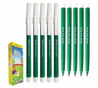 DOLLAR ColourMarkers Felt Tip Colouring Pens, GREEN, Fine Point, Pack of 50, Draw Colour Mark Sketch Write Shade Underline, School Office Home Everyday Use