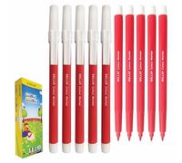DOLLAR ColourMarkers Felt Tip Colouring Pens, RED, Fine Point, Pack of 50, Draw Colour Mark Sketch Write Shade Underline, School Office Home Everyday Use