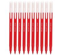 DOLLAR Econ-X Felt Tip Colouring Pens, RED, Fine Point, Pack of 100, Ideal for Colour Write Draw Sketch Mark, Multipack for School Office Home Use
