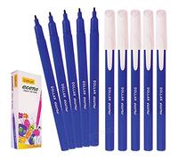 DOLLAR Econo Felt Tip Colouring Pens, BLUE, Fine Point (0.5mm), Pack of 10, Ideal for Colour Write Draw Sketch Mark, Single Colour Felt Tip Pens