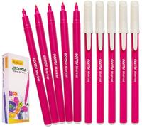 DOLLAR Econo Felt Tip Colouring Pens, PINK, Fine Point (0.5mm), Pack of 10, Ideal for Colour Write Draw Sketch Mark, Single Colour Felt Tip Pens