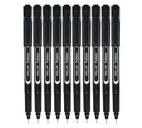 DOLLAR ePointer Fineliner Pens, BLACK, Extra Fine (0.3mm), Pack of 10