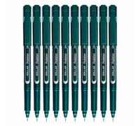 DOLLAR ePointer Fineliner Pens, GREEN, Extra Fine (0.3mm), Pack of 10