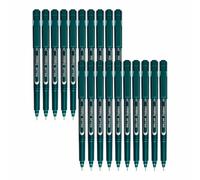 DOLLAR ePointer Fineliner Pens, GREEN, Extra Fine (0.3mm), Pack of 20