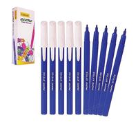 Dollar FeltStic Felt Tip Pens, BLUE, Pack of 10, Fine Point Fibre Pens, Write Colour Draw Sketch Colour Mark Fine Line Pens, School Office Home Use