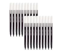 DOLLAR FeltStic Felt Tip Writing n Colouring Pens, BLACK, Pack of 20, Fine Point, Ideal for Colour Draw Sketch Mark Fine Lines, School Office Home Use