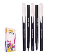 DOLLAR FeltStic Felt Tip Writing n Colouring Pens, BLACK, Pack of 50, Fine Point, Ideal for Colour Draw Sketch Mark Fine Lines, School Office Home Use