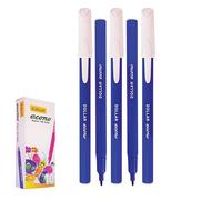 DOLLAR FeltStic Felt Tip Writing n Colouring Pens, BLUE, Pack of 50, Fine Point, Ideal for Colour Draw Sketch Mark Fine Lines, School Office Home Use