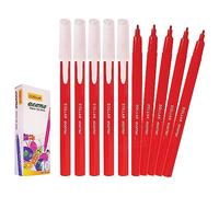 DOLLAR FeltStic Writing Pens, RED, Pack of 10, Fine Point, Smooth Writing, Ideal for Colour Draw Sketch Mark Fine Line Pens, School Office Home Use