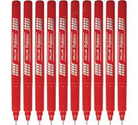 DOLLAR FineLINE Fineliner Pens, RED, Fine Point (0.3mm), Pack of 20, Ideal for Writing Drawing Sketching Colouring Drafting Calligraphy Marking