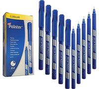 DOLLAR Fineliner Pens, BLUE, 0.3mm Ultra Fine Felt Tip, Pack of 20, Precise Writing, Write Draw Sketch Colour Mark Fine Line Pens