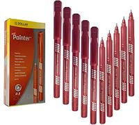 DOLLAR Fineliner Pens, BROWN, 0.3mm Ultra Fine Felt Tip, Pack of 20, Precise Writing, Write Draw Sketch Colour Mark Fine Line Pens